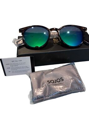 SOJOS Retro Round Polarized Sunglasses